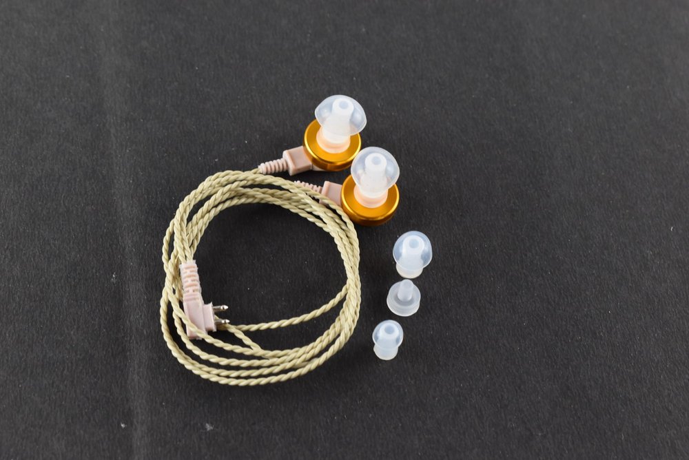 2 Pin Hearing Aid wire and Receiver for Both Ears For Pocket Ear Machine