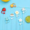 10 Pcs Reusable Silicone Cute Cartoon 10mm Straw Lid Cover (Multi Design Pack of 10) view 2