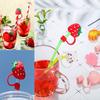10 Pcs Reusable Silicone Cute Cartoon 10mm Straw Lid Cover (Multi Design Pack of 10) view 3