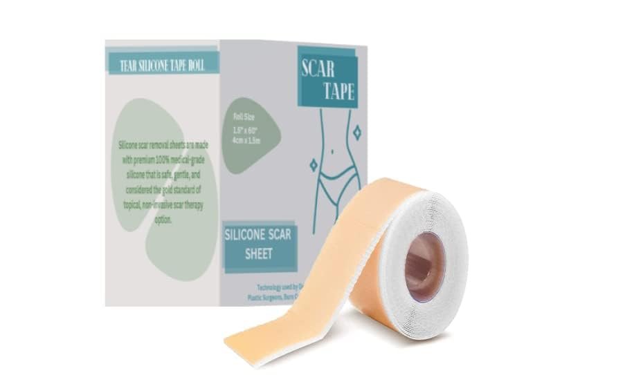ATIRAMANIYA Medical Silicone Scar Sheets - Silicone Gel Sheets for Scar Removal, Silicone Tummy Tuck Post Surgery Supplies, Reusable Silicone Scar Tape For Surgical Scars, Strips For Scar Treatment