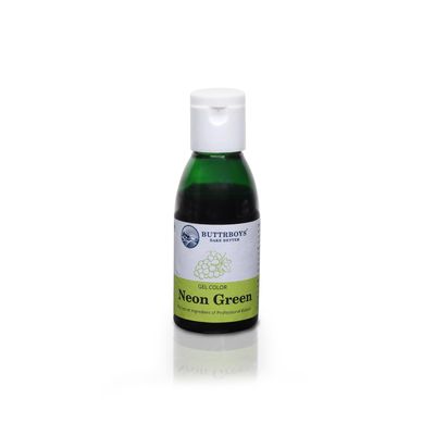 ButtrBoys Concentrated Neon Green Food Gel Colour For Cakes Cookies And Other Desserts Colouring agent Baking Gel 28 ML