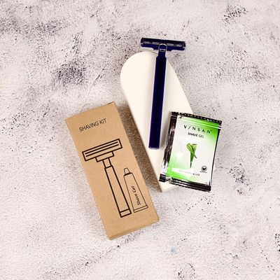 Clayherbs Hotel Shaving Kit | Razor & Shaving Gel kit | Hotel Toiletries Kit | Shaving Gel Pouch | Hospital Toiletrey | Desposible Shaving Set (Pack Of 150)