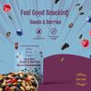Khari Foods Seeds Berries Snack Trail Mix, 6 in 1 Mix, Roasted Pumpkin, Sunflower, Watermelon Seeds, Cranberries, Black Raisins, Blueberries, Fibre & Protein Rich, No Palm Oil (200g) view 3