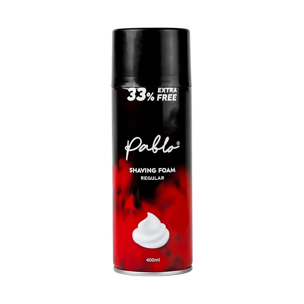 PABLO Shaving Foam For Men Regular | Shaving Foam For Sensitive Skin | Upto 100 Shaves | 400ml (33% Extra)