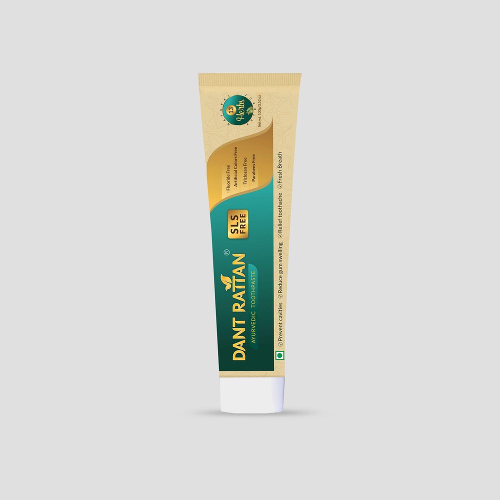 Dant Rattan Ayurvedic SLS Free Toothpaste 100gm inc.Fluoride Free