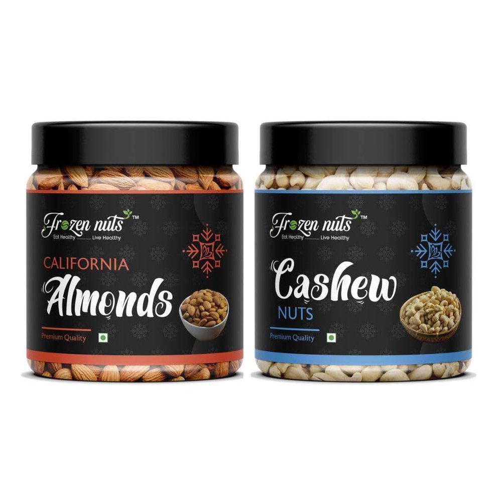 Healthy Snack Combo Dry Fruits (2-in-1 Almonds & Cashews)  500g | Premium Mixed Nuts Pack | Nutritious Daily Snack