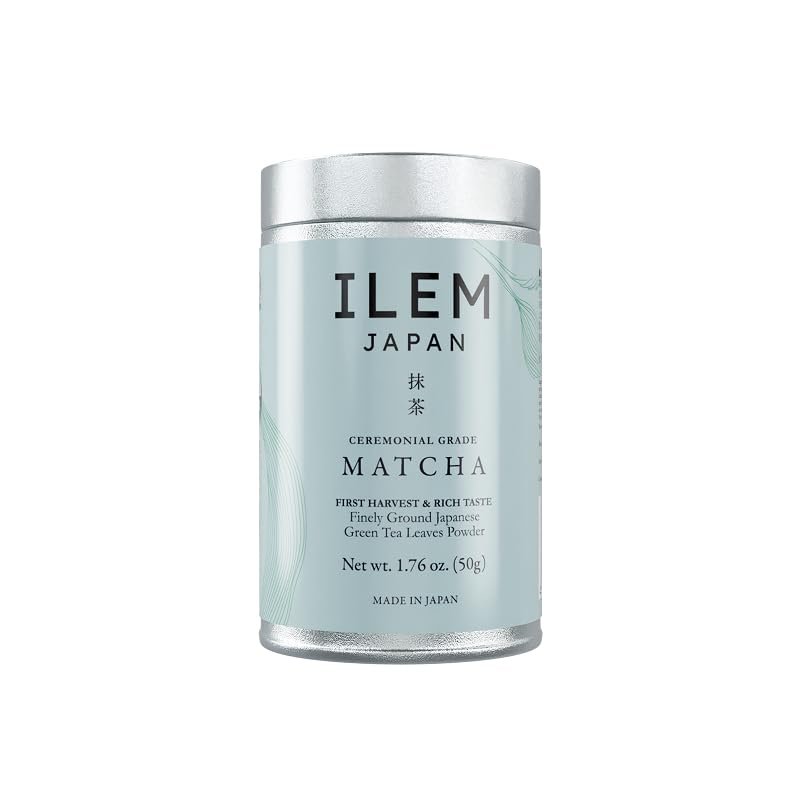 ILEM JAPAN Matcha Green Tea Powder (25 Serving ,50 Gram)|Pure Ceremonial Grade Organic Japanese Matcha|First Harvest|Authentic & Premium Matcha Tea Powder Sourced From Kagoshima,Japan