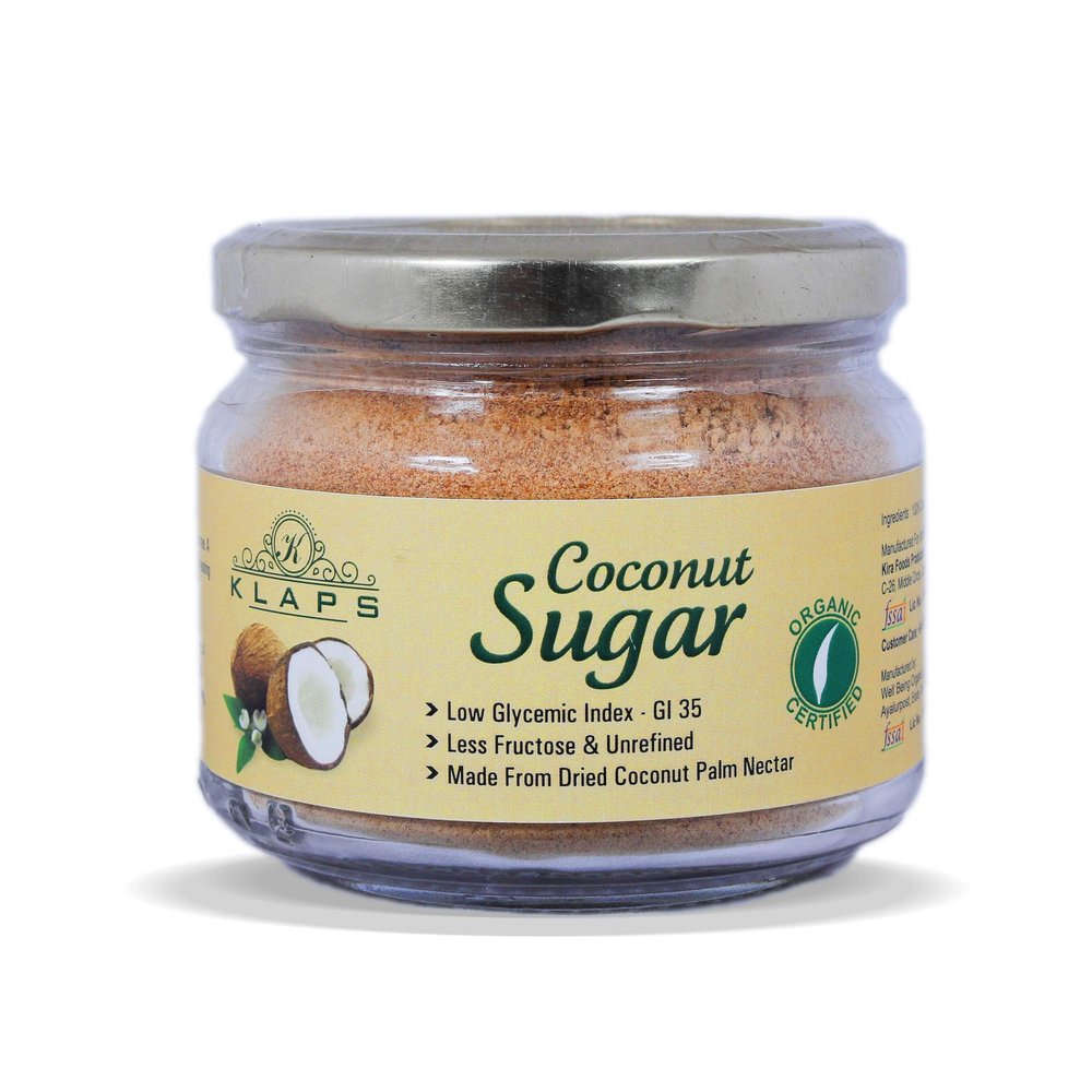 Klaps Organic Coconut Sugar 500gm (2x250gm) Unrefined & Natural Sweetener | Low Glycemic Index Sugar for Healthy Desserts, Baking & Beverages | Vegan, Non-GMO, Chemical-Free Alternative to White Sugar