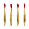 Aroma Hands Kids Bamboo Toothbrush Soft Bristles Suitable for Sensitive Gums, Anti-Plaque & Anti-bacterial BPA Free (Pack of 4) view 1