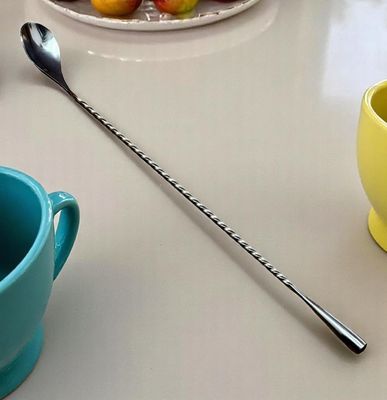 Nooks Stainless Steel Bar Spoons Teardrop for Ice Serving for Home, Restaurant and Bars Silver Color (1)