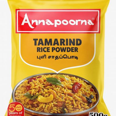 ANNAPOORNA Tamarind Rice Powder 50 g | Pack of 5 | Total 250 g | The Taste that Unites | Handpicked Taste of Homemade Spice Products Since 1975