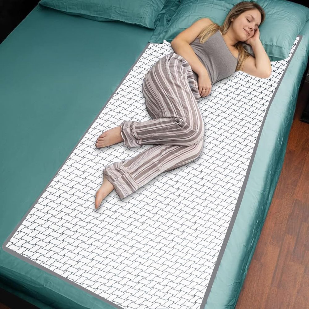 ADBENI HOME Jacquard Cotton Incontinence Bedding Protector | Waterproof, Washable & Reusable Sheet | Absorbent Mattress Pad for Women | Extra Protection for Restful Nights| 72x34 Inch Grey