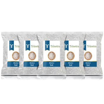 Trinetra Mishri Dana (Rock Sugar Crystals) | Everyday Use Sweetner | 5kg (5 x 1kg)