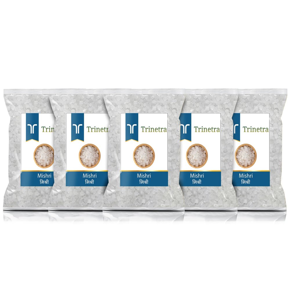 Trinetra Mishri Dana (Rock Sugar Crystals) | Everyday Use Sweetner | 5kg (5 x 1kg)