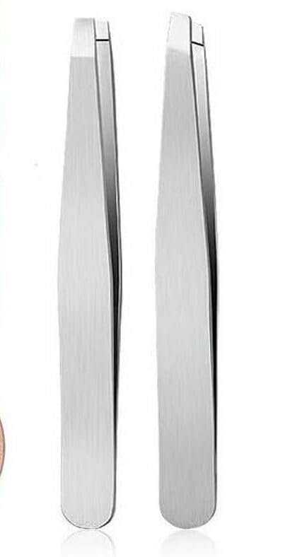 Eyebrow Hair Removal Tweezer, Stainless Steel Tweezer Professional Eyebrow & Facial Hair Remover Tool for Women and Men No Gaps Hair Plucker (Pack of 2)