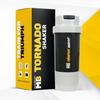 MuscleBlaze Tornado Gym Shaker (Grey, 500ml) | Sipper Bottle with Extra Compartment | Leakproof, BPA Free Protein Shaker| Plastic view 1