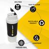 MuscleBlaze Tornado Gym Shaker (Grey, 500ml) | Sipper Bottle with Extra Compartment | Leakproof, BPA Free Protein Shaker| Plastic view 2