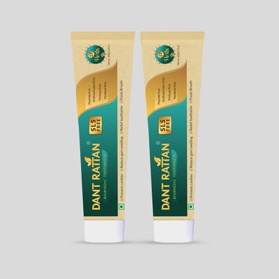 Dant Rattan Ayurvedic SLS Free Toothpaste 100gm (Pack Of 2)