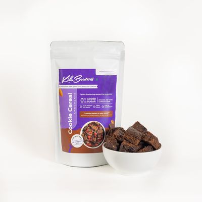 Kilobeaters High Protein Chocolate Cookie Cereal Made With 100% Almond Flour,Gluten Free, Zero Sugar For Keto And Diabetes Friendly,Healthy Dessert For Breakfast (Pack of 1, 200g)