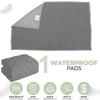 ADBENI HOME Quilted Cotton Waterproof Washable Incontinence Bed Pad, 72x34 Inch Grey, Ecofriendly, Absorbent, Non-Slip Plaid Positioning, Leak Proof & Stain Free, Multi Purpose Utility Sheet view 3