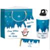 4 in 1 Winter Wonderland Theme Metal Bottle, Choco, Thank You Card, and Paper Bag Combo | Winter Wonderland Theme Return Gift for Kid's Birthdays view 1