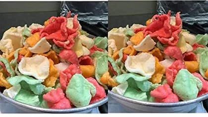 Aplenty Sago Jelly Fryums - 400g | Colourful Sabudana Fryums Papad | Jelly Shape | 2D Snack With Tastemaker - 400gm