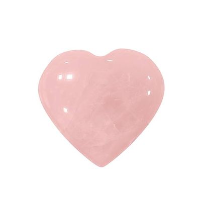 SAINTIMO Rose Quartz Heart Shaped Natural 40-60 gm Heart Palm Stone Crystal Reiki Healing Love Stone Heart Shape Big Gemstone Showpiece for Valentine Gift