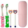 E - Buddies Tooth brush and Tongue cleaner with travel capsule holder,for Baby Kids Flexible design special for kids soft bristle Oral care tool combo.Pack of 4 (Color as per Avaibility) view 1