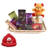 SFU E Com Beautiful Chocolate Gift Hamper With Brown Teddy | Valentine Gift Combo With Heart Teddy Bear | Valentine Chocolate Gift For Boy Friend, Girl Friend, Fiance, Husband, Wife | 540 view 1