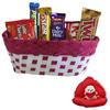 SFU E Com Attractive Chocolate Basket Hamper | Valentine Gift Combo With Heart Teddy Bear | Valentine Chocolate Gift For Boy Friend, Girl Friend, Fiance, Husband, Wife | 157 view 1