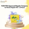 FLOH Tampons For Periods Regular Flow (Pack of 5) | 100% Organic Cotton (50 Pieces) | For Swimming |Stain-free periods,Rash-free,Prevents odour | FDA Approved (50 Units) view 3