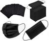 150 PCS 3 Ply Black Disposable Face Mask Filter Protection Face Masks view 1