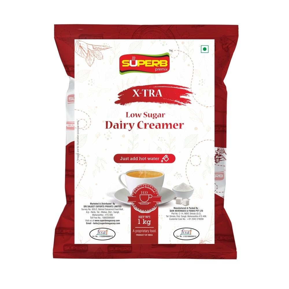Dairy Creamer Low Sugar Premix 1KG any time..anywhere Instant Premix Powder SUPERB (Pack of 3)