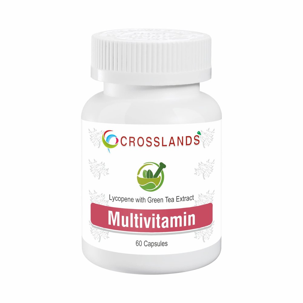 CROSSLANDS Multivitamin Capsules With Lycopene and Green Tea Extract for Men and Women | 60 Capsules