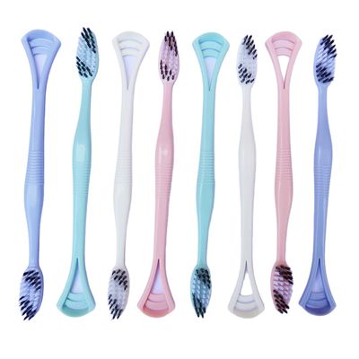 9UP Soft Toothbrush With 2 in 1 Tongue Cleaner Tool | Sensitive & Gums Soft Bristle Manual Toothbrush For Adults With Storage Box (Pack Of 8pcs)