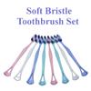 9UP Soft Toothbrush With 2 in 1 Tongue Cleaner Tool | Sensitive & Gums Soft Bristle Manual Toothbrush For Adults With Storage Box (Pack Of 8pcs) view 3