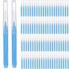 Patelai 100 Pieces Braces Brush for Cleaner Interdental Brush Toothpick Dental Tooth Flossing Head Oral Dental Hygiene Flosser Toothpick Cleaners Tooth Cleaning Tool (Classic) view 1