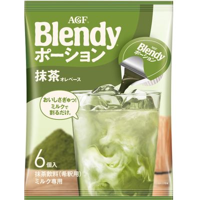 AGF Blendy Potion Matcha au Lait Base 6 Pieces Inside | Pack of 2 | Made in Japan