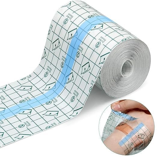 ARAA PAVA Transparent Stretch Adhesive Bandage Waterproof Bandage Clear Adhesive Bandages Dressing Tape for Tattoos & Second Skin Healing Protection Supplies (2.7inch 393inch) (7cm10m)