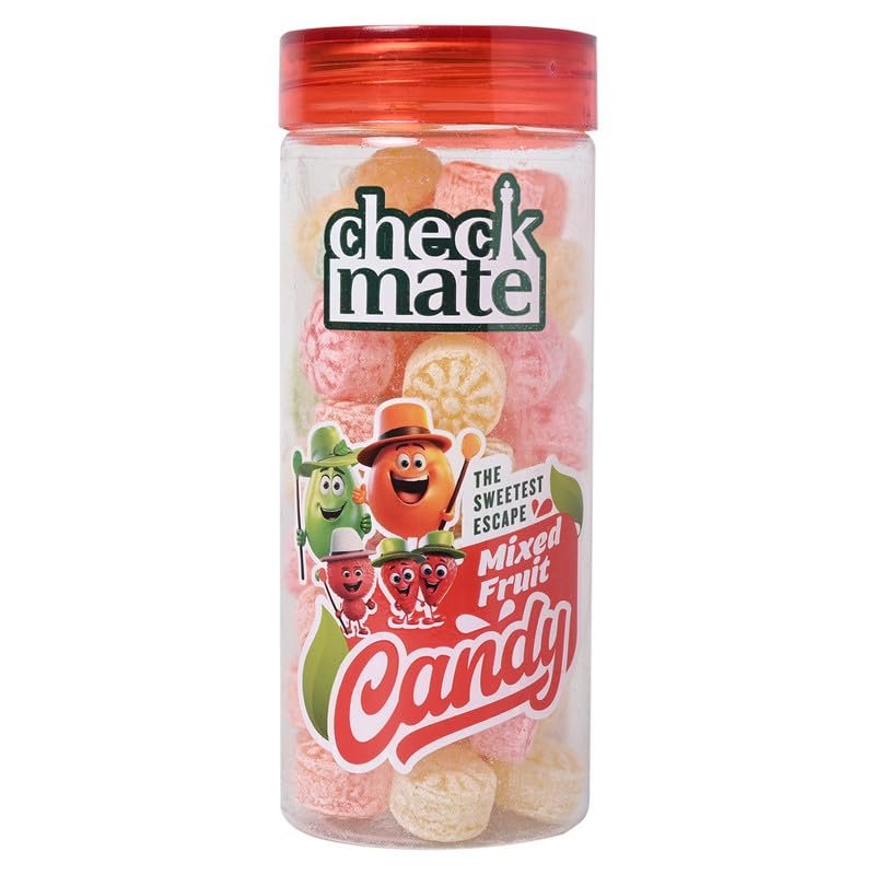 CHECKMATE MIX FRUIT FLVR SUGAR BOILED CANDIES 220GM