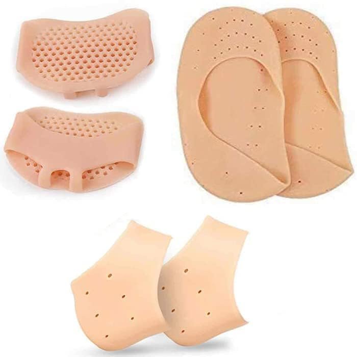 Anti Crack Full Length Silicone Foot Protector Moisturizing Socks for Foot-Care and Heel Cracks for Men and Women (Foot+Toe+Heel 3IN1 - Combo)