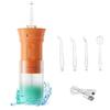 US1984 Professional Cordless Water Dental Flosser, 200ml Large Tank, 3 Modes, 4 Nozzles, IPX7, Orange, Teeth Cleaner view 1