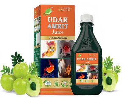 Cura Mahaveer Udaramrit Juice For Flatulence, Abdominal Pain, Anmia, Vomiting, Ayurvedic 500ml