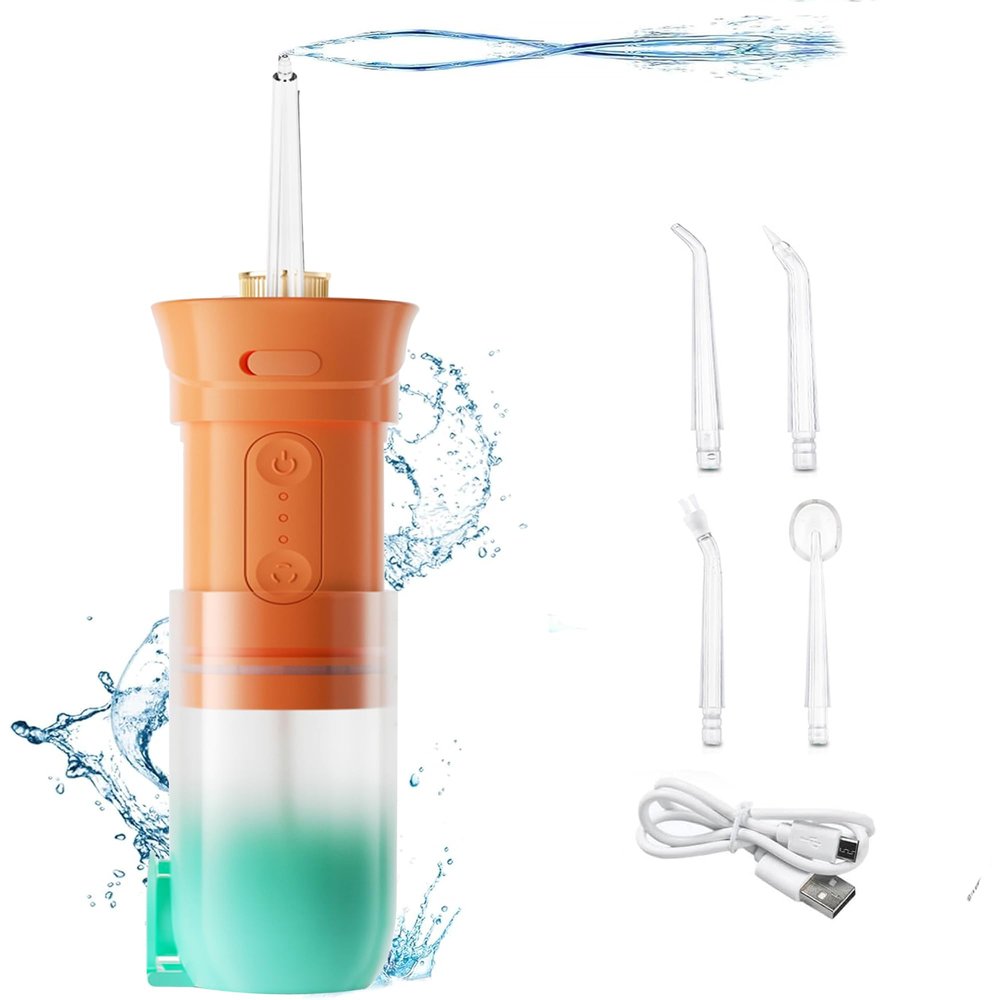 US1984 Ultra Dental Flosser for Teeth, Portable, Cordless & Rechargeable, 3 Cleaning Modes, IPX7 Waterproof with 200ml Detachable Water Tank, Flossing at Home & Travel, Oral Flosser, Oral Irrigator