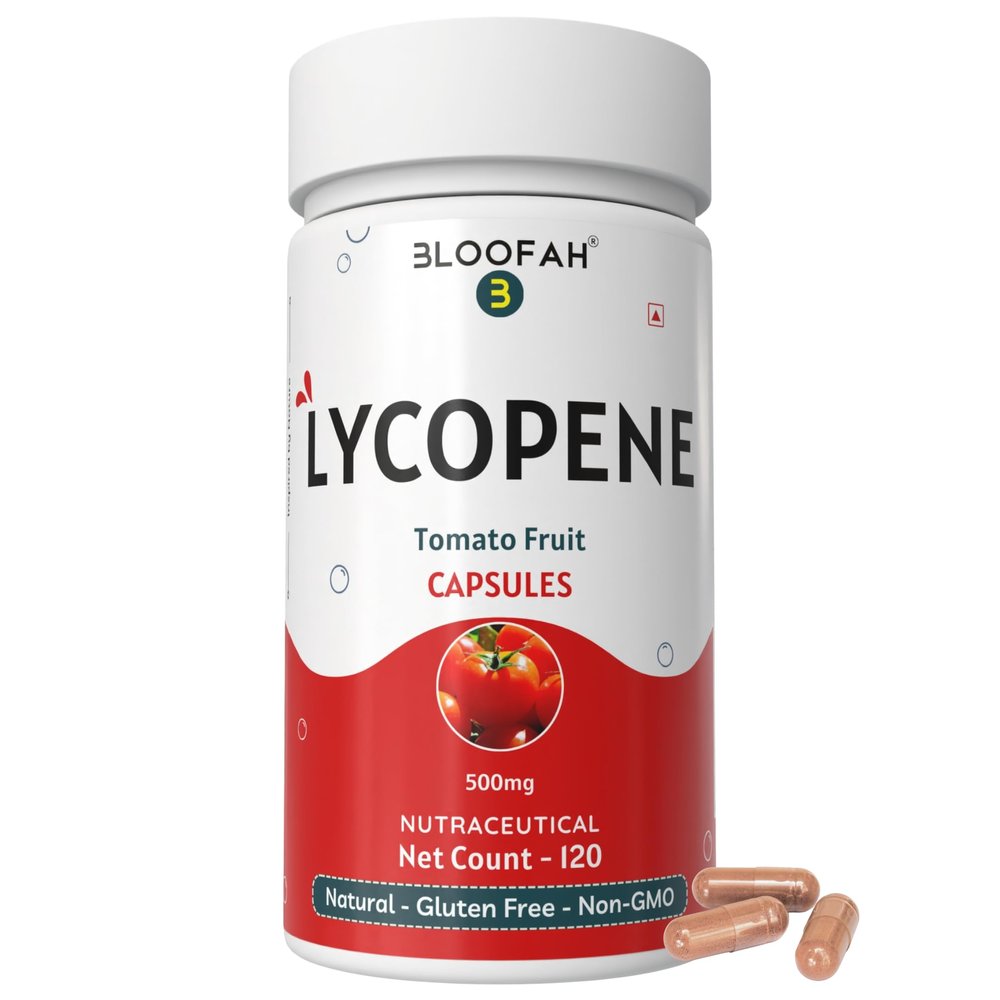 Bloofah Tomato Fruit Powder Capsules 500mg - 120 Count | (Natural Source of Lycopene) Natural Carotenoid Supplement for Health and Wellness Support | 100% Pure, Gluten Free & Non-GMO Formula