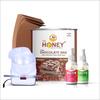 Dr honey hair removal DARK CHOCOLATE wax strips, knife, heater (after oil 30ml pre gel 30ml) Soothing and Nourishing 592gm view 2