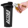 (2024 New) Action Shaker Bottle With Wooden Hand Gripper For Men Workout & Women| Protein Shaker Bottle|700ML| 100% leak proof| Fitness Gym Kit With (BPA Shaker Ball Free)(Pack Of-2) (Black) view 1