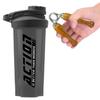 (2024 New) Action Shaker Bottle With Wooden Hand Gripper For Men Workout & Women| Protein Shaker Bottle|700ML| 100% leak proof| Fitness Gym Kit With (BPA Shaker Ball Free)(Pack Of-2) (Grey) view 1