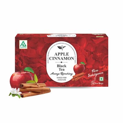 Aplomb Apple Cinnamon Black Tea/Enriched with Vitamin C | Immunity Booster | Tea Gift Pack | 30 Bags (Pack of 1)