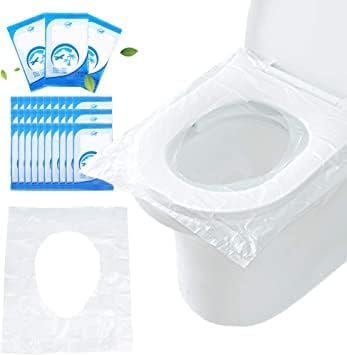 ARAA PAVA Disposable Waterproof Toilet Seat Covers (50 Covers - 1 Pack) | Unique Fold To Hold So No Contact With Unhygienic Seats | Recyclable | Hygiene Anytime Anywhere